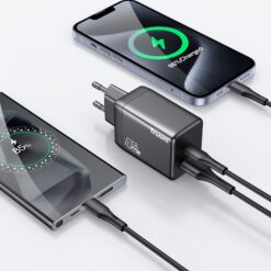 Bộ sạc mini 2 cổng GaN 45W kèm cáp Type C Trusmi CH06 5 Bo Sac Mini 2 Cong Gan 45W Kem Cap Type C Trusmi Ch06 3