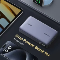 Bộ Sạc Mini 3 cổng 2C1A 65W kèm cáp Type C Trusmi CH05 9 Pin Sac Du Phong Cho Laptop Dien Thoai Ugreen Pb720 7.Jpg