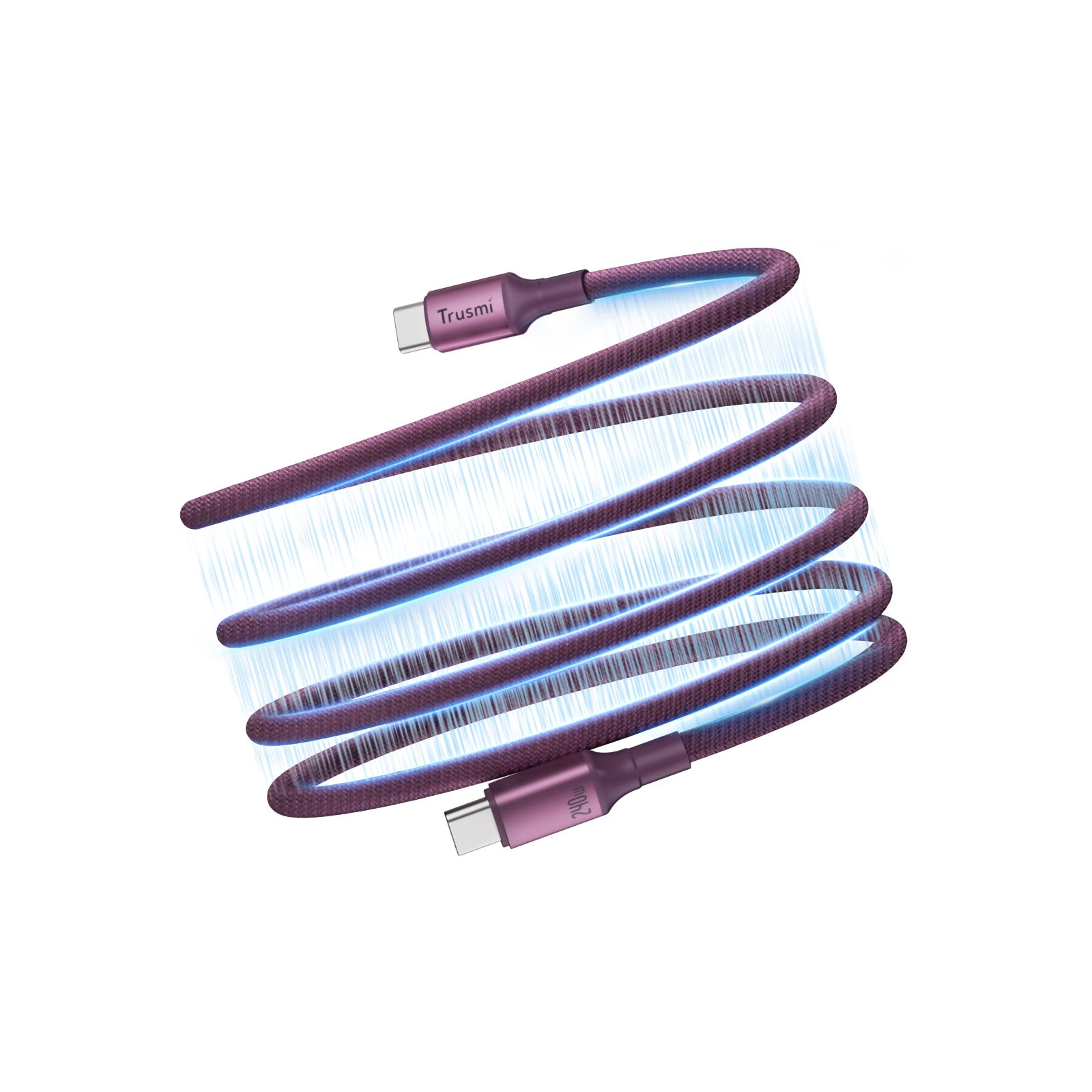 Cáp Sạc Nhanh C To C Dây Tròn 240W Trusmi CA58 2 2