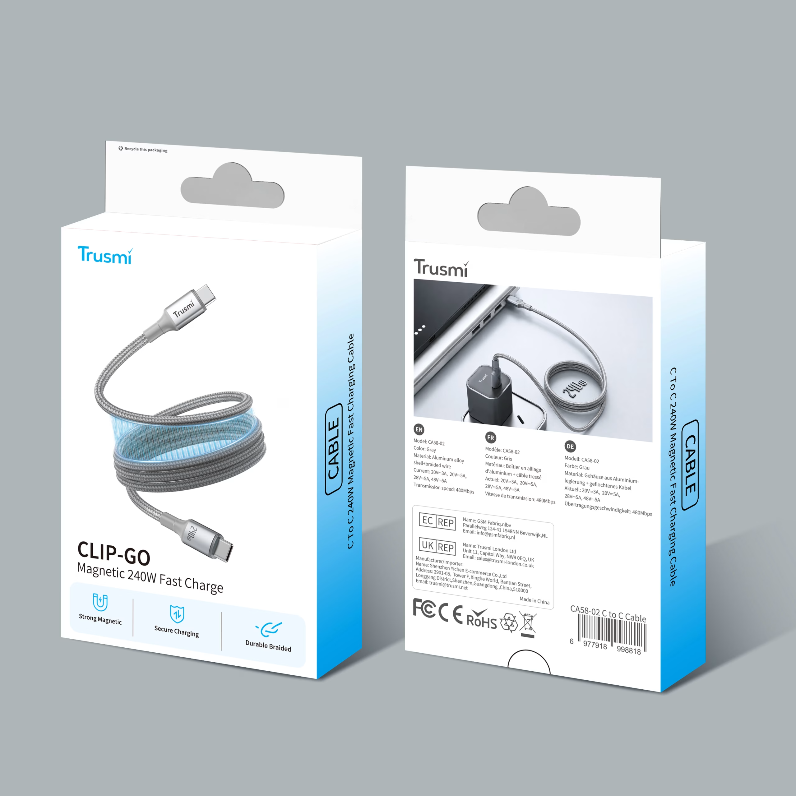 Cáp Sạc Nhanh C To C Dây Tròn 240W Trusmi CA58 6 Ca58 02 1 Scaled